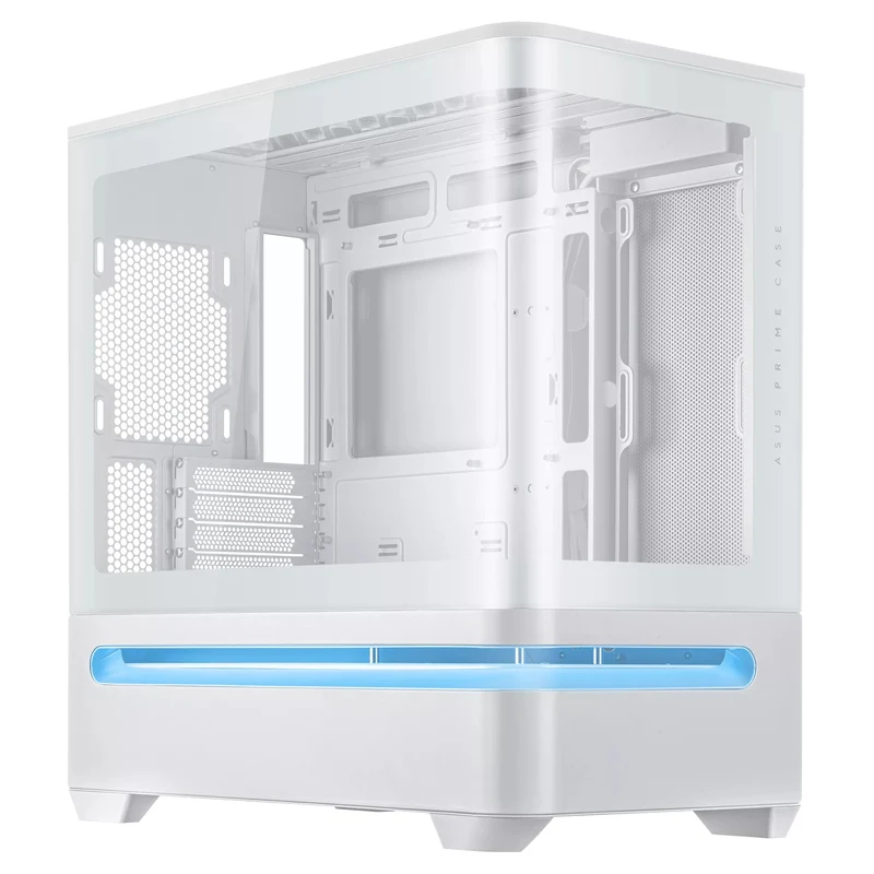 Asus Prime AP202 Air Floating mATX Curved Glass Panel Panoramic PC Case (Black, White)