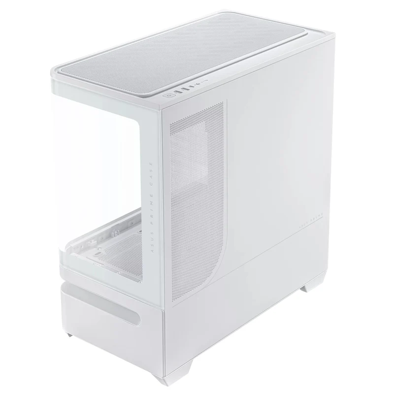 Asus Prime AP202 Air Floating mATX Curved Glass Panel Panoramic PC Case (Black, White)