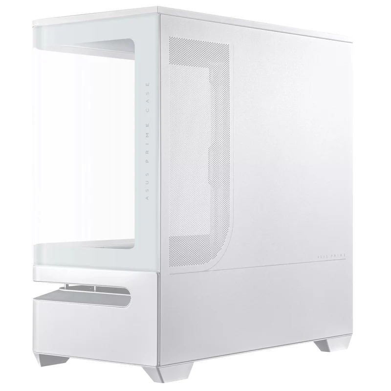 Asus Prime AP202 Air Floating mATX Curved Glass Panel Panoramic PC Case (Black, White)