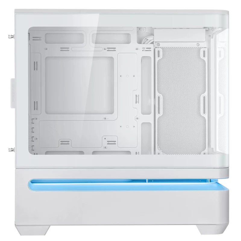 Asus Prime AP202 Air Floating mATX Curved Glass Panel Panoramic PC Case (Black, White)