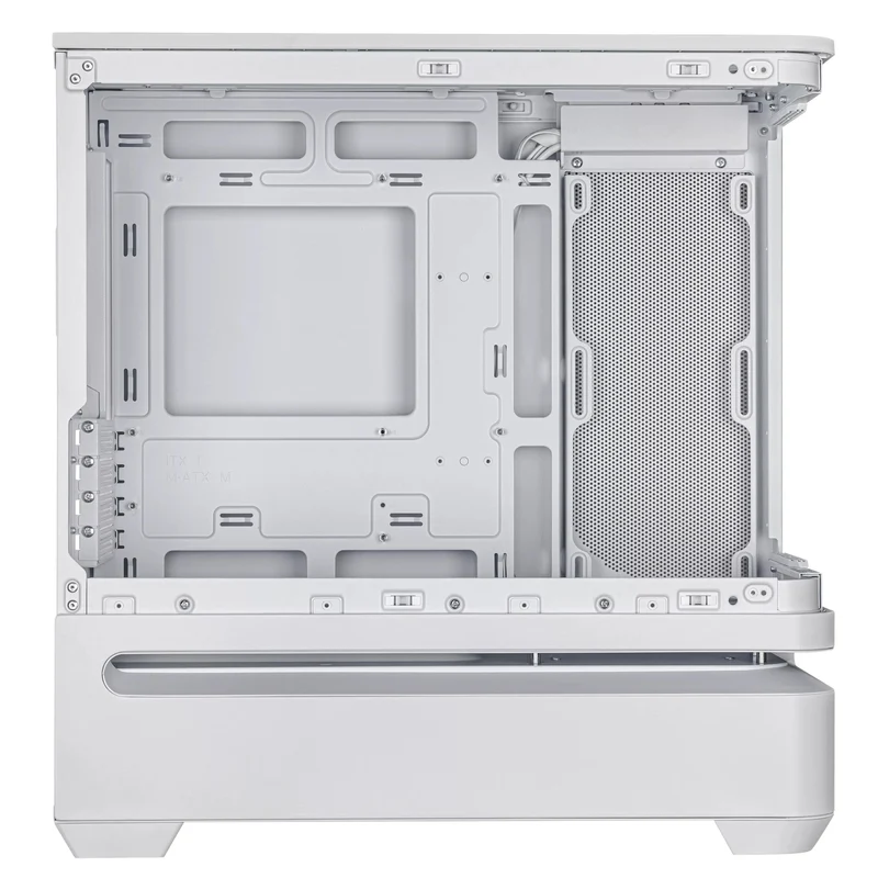 Asus Prime AP202 Air Floating mATX Curved Glass Panel Panoramic PC Case (Black, White)