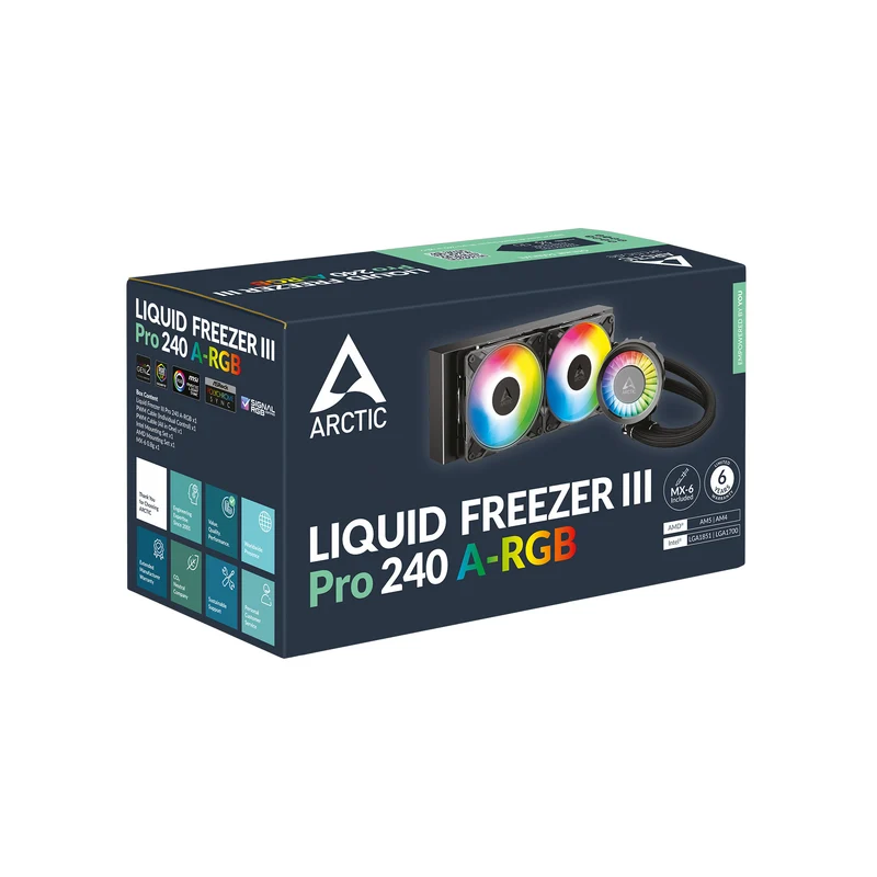 Arctic Liquid Freezer III Pro 240 A-RGB Multi Compatible AIOne CPU Water Cooler (Black) (ACFRE00182A)