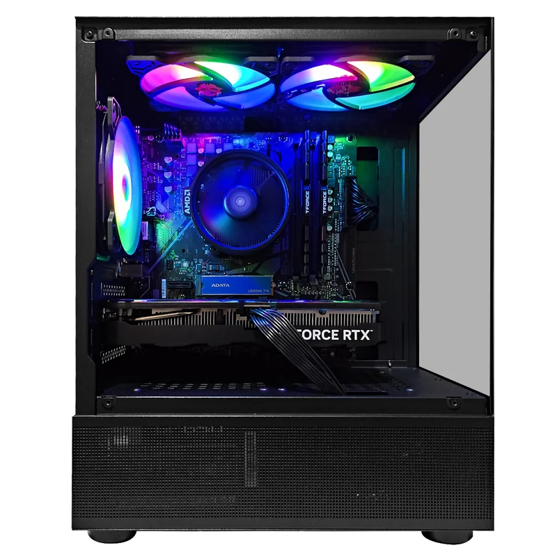 Alpha Reyna Black Desktop Gaming PC | AMD Ryzen 5 5600 | 16GB RAM | 512GB SSD with WiFi + Bluetooth | GeForce RTX 4060 | Windows 11