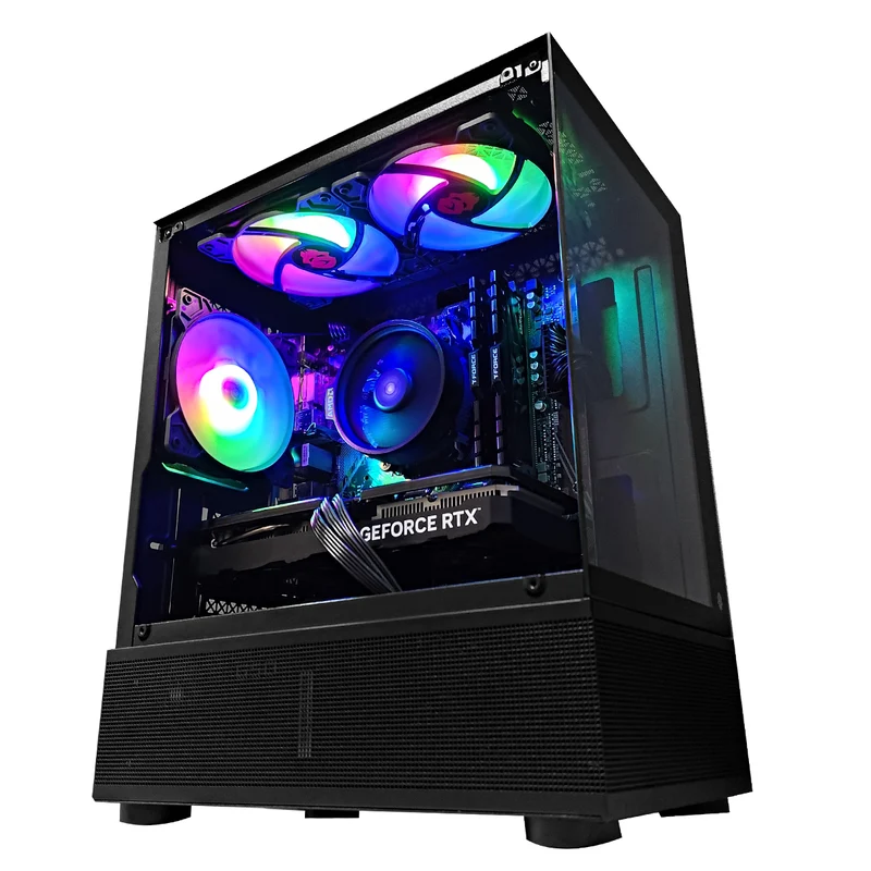 Alpha Reyna Black Desktop Gaming PC | AMD Ryzen 5 5600 | 16GB RAM | 512GB SSD with WiFi + Bluetooth | GeForce RTX 4060 | Windows 11