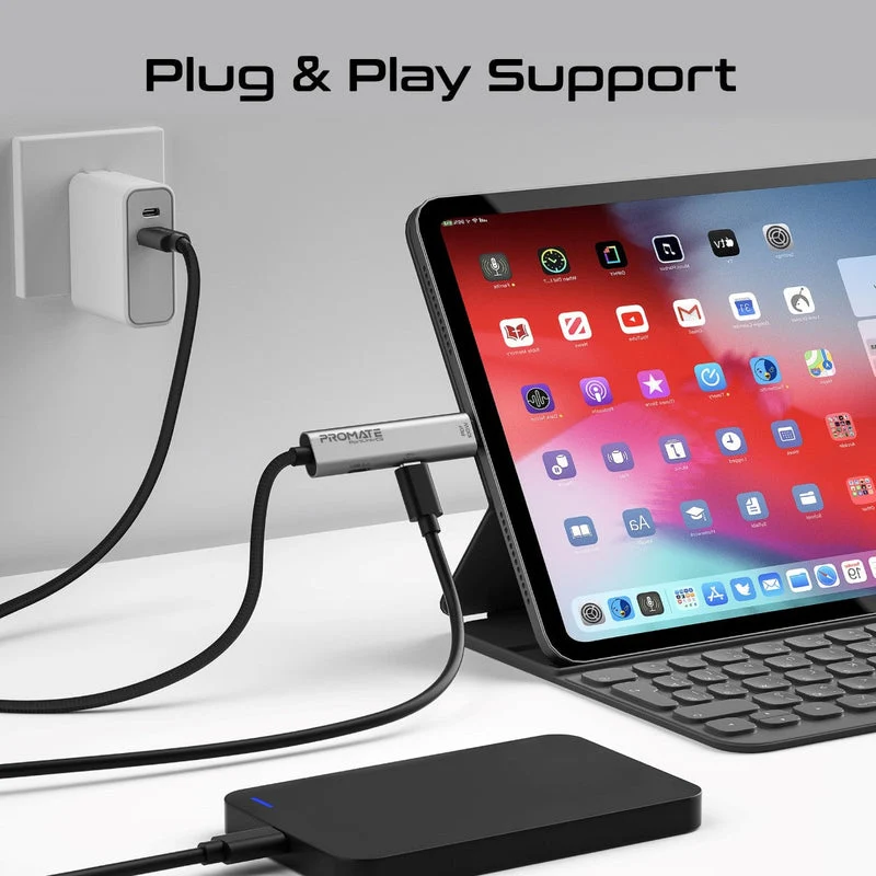 Promate PortLink-C3 100W Power Delivery Dual USB-C 150cm Port Data & Charge Cable