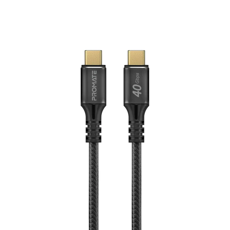 Promate PowerBolt240-1M 240W 40Gbps Thunderbolt 3 100cm Super Speed Fast Charging USB-C Cable
