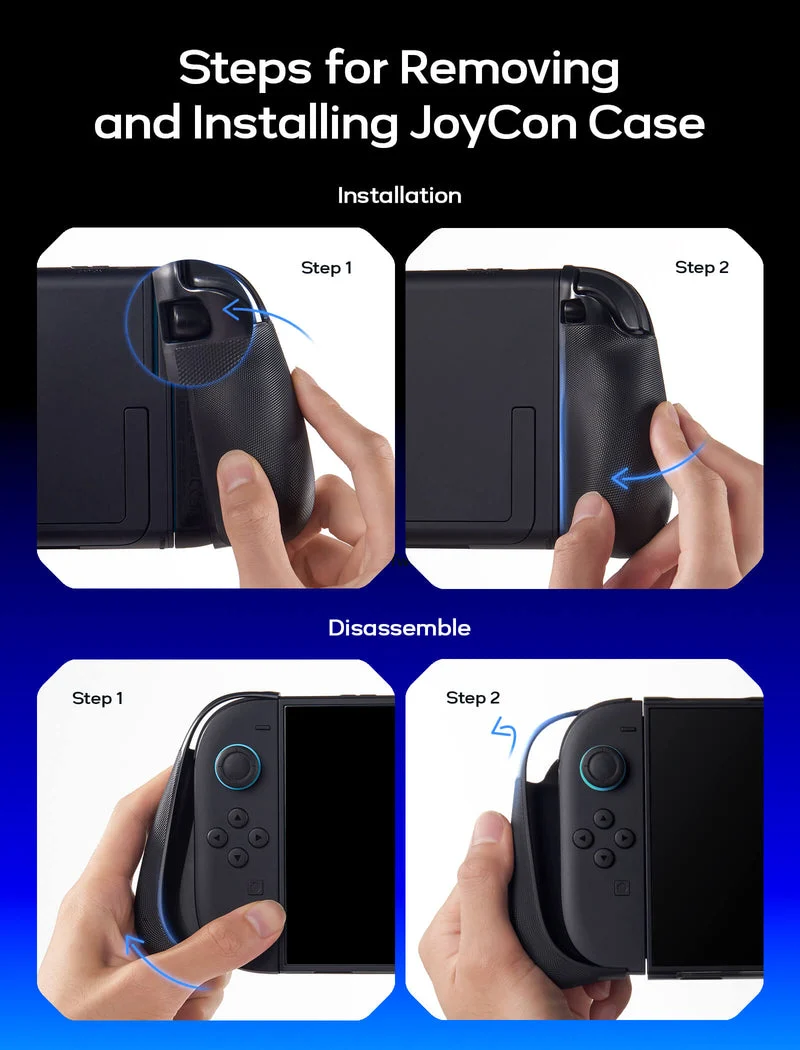 JSAUX Shock-Absorbent Split Storage Case for Nintendo Switch 2 (Black) (PC0114)