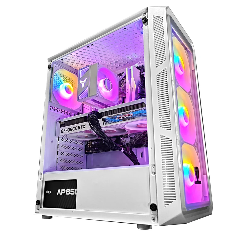 Alpha Hermes White Desktop Gaming PC | AMD Ryzen 5 5600 | 16GB RAM | 512GB SSD with WiFi + Bluetooth | GeForce RTX 4060 OC | Windows 11 Pro
