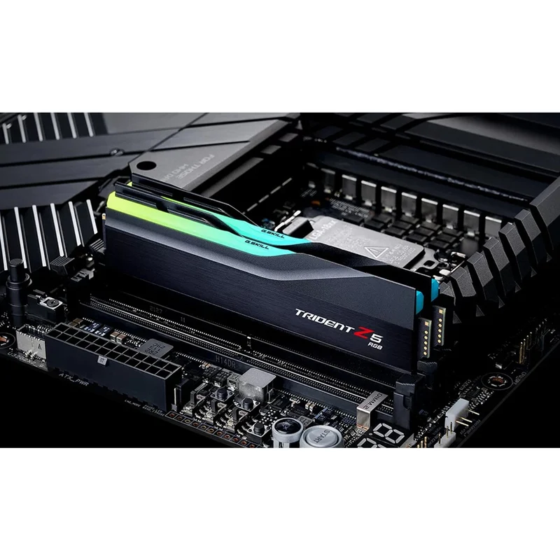 G.Skill Trident Z5 RGB 64GB (2x32GB) DDR5 6000 Mhz CL30-40-40-96 1.40V Intel XMP Desktop Memory (Matte Black) (F5-6000J3040G32GX2-TZ5RK)