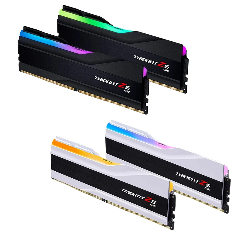 G.Skill Trident Z5 RGB 32GB (2x16GB) DDR5 6000 Mhz CL32-38-38-96 1.35V Intel XMP Desktop Memory (Matte Black, Matte White)