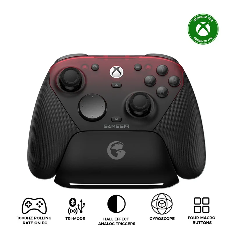 GameSir G7 Pro Tri-Mode Gaming Controller for Xbox / Mobile / PC (Mech White, Shadow Ember)