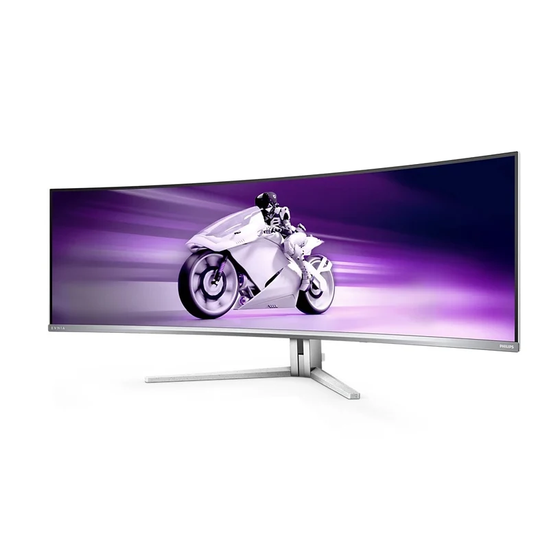 Philips Evnia 49M2C8900L/00 48.9" Dual QHD (5120x1440) 144Hz 0.03ms GTG QD OLED Curved Gaming Monitor with Tilt/Swivel & Height Adjustment (White)