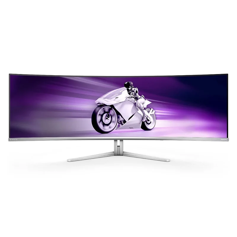 Philips Evnia 49M2C8900L/00 48.9" Dual QHD (5120x1440) 144Hz 0.03ms GTG QD OLED Curved Gaming Monitor with Tilt/Swivel & Height Adjustment (White)