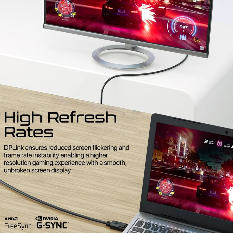 Promate DPLink-120 8K@60Hz High-Definition 120cm DisplayPort Cable