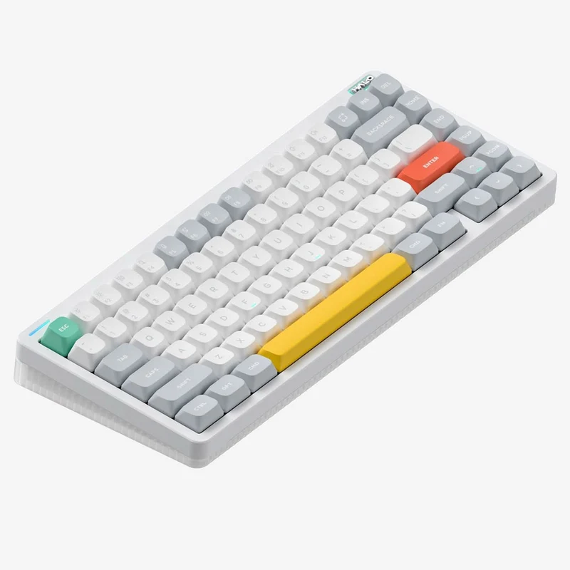 NuPhy Halo75 V2 QMK/VIA RGB Hot-Swappable 83-Key Wireless Mechanical Keyboard (Iconic White) (Mint Switch, Blush Switch)