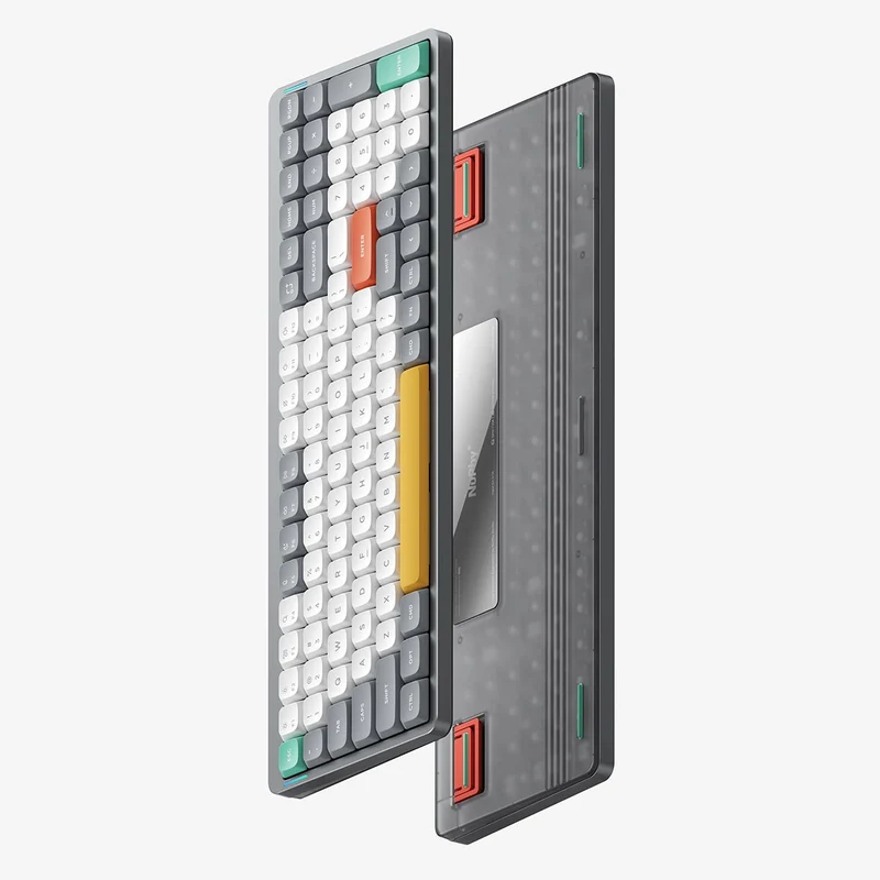 NuPhy Air96 V2 QMK/VIA RGB Hot-Swappable 100-Key Wireless Mechanical Keyboard (Lunar Gray) (Cowberry Switch)