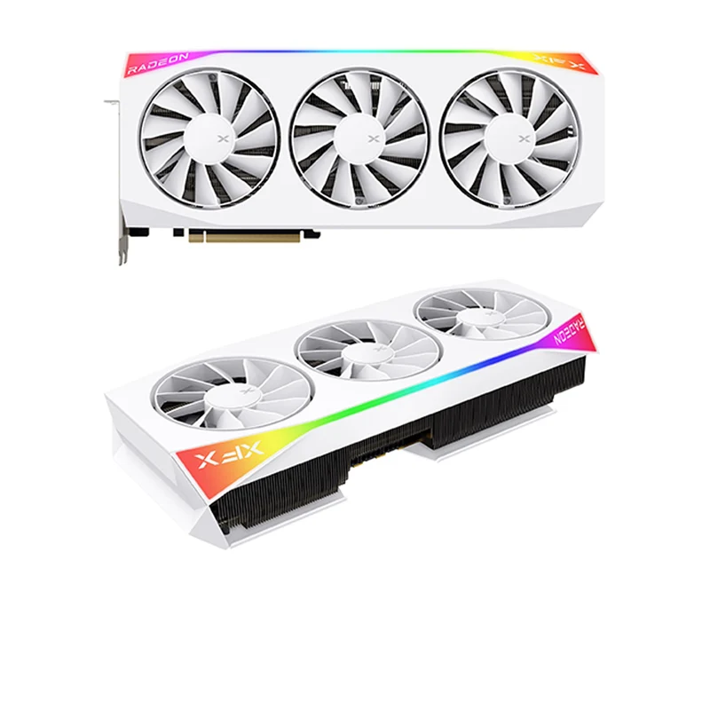 XFX Mercury AMD Radeon RX 9070 XT OC Gaming Ed. with RGB 16GB GDDR6 Graphics Card (White) (RX-97TRGBBW9)