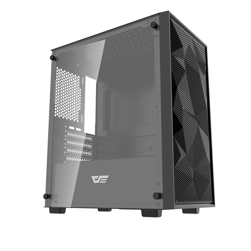 DarkFlash M305 Mesh TG Panel Luxury M-ATX PC Case (Black, White)