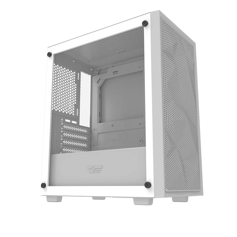 DarkFlash M305 Mesh TG Panel Luxury M-ATX PC Case (Black, White)
