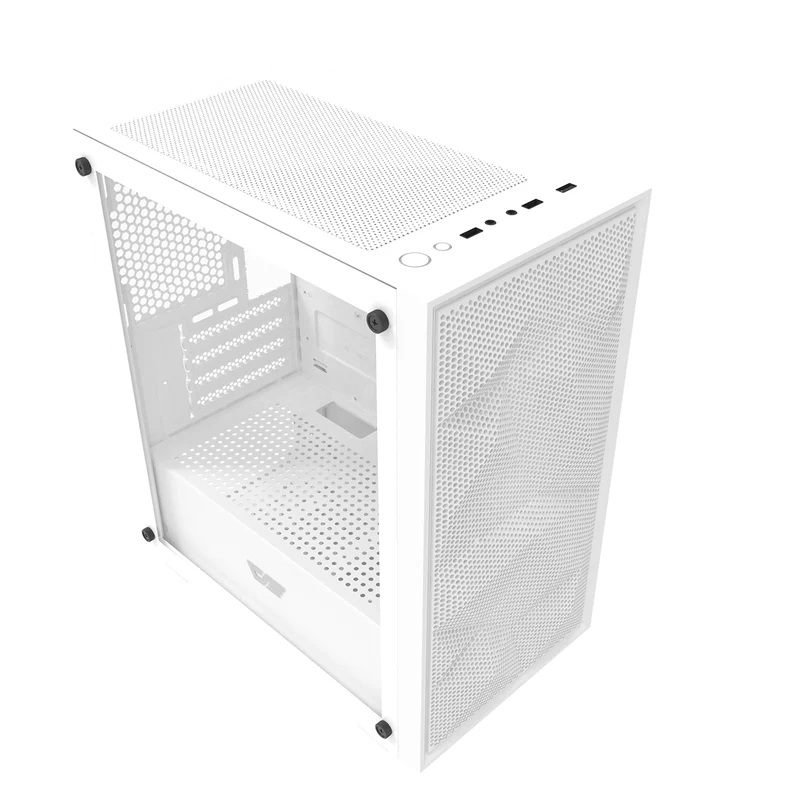DarkFlash M305 Mesh TG Panel Luxury M-ATX PC Case (Black, White)