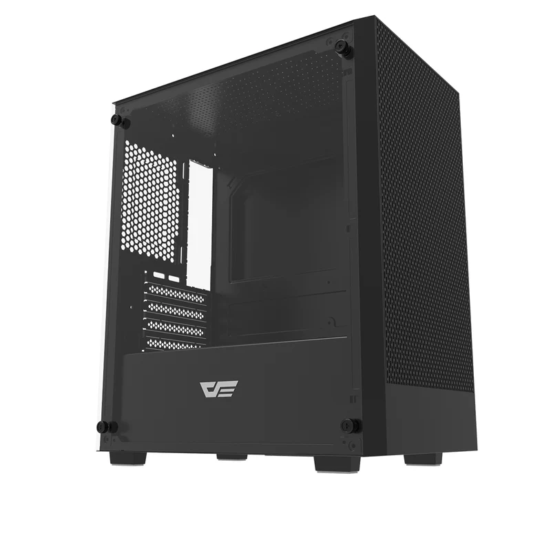 DarkFlash M305 TG Panel Luxury M-ATX PC Case (Black, White)
