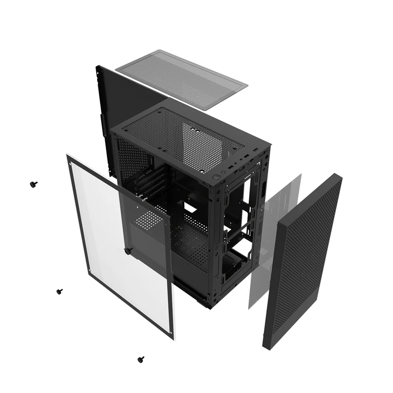 DarkFlash M305 TG Panel Luxury M-ATX PC Case (Black, White)