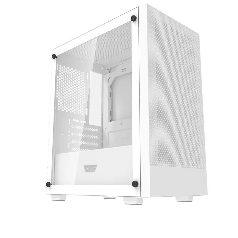 DarkFlash M305 TG Panel Luxury M-ATX PC Case (Black, White)