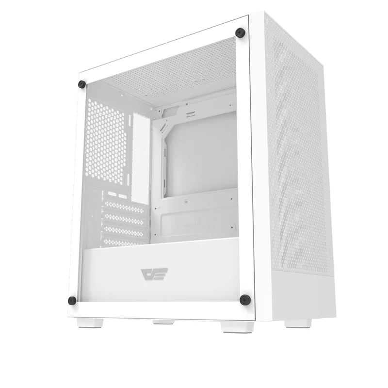 DarkFlash M305 TG Panel Luxury M-ATX PC Case (Black, White)