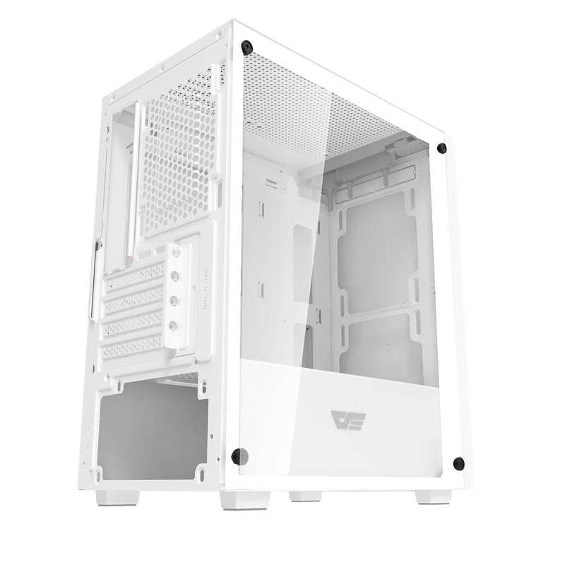 DarkFlash M305 TG Panel Luxury M-ATX PC Case (Black, White)