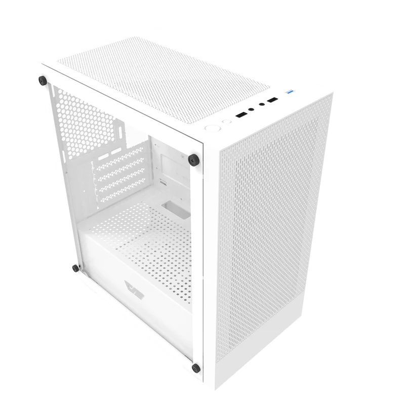 DarkFlash M305 TG Panel Luxury M-ATX PC Case (Black, White)