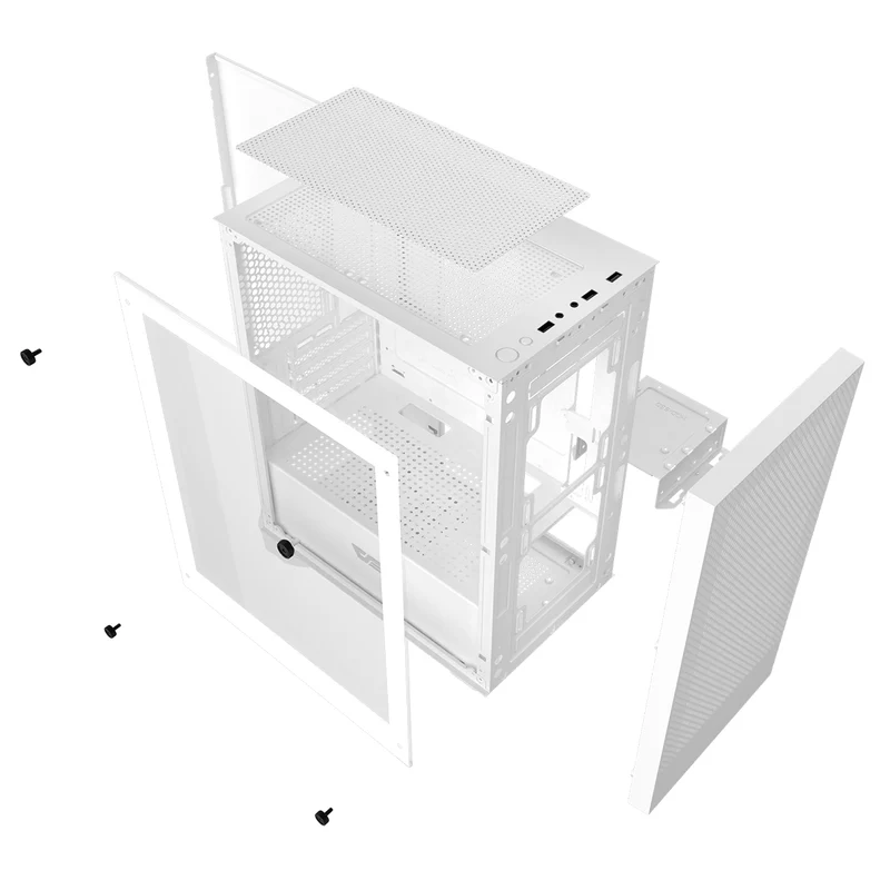 DarkFlash M305 TG Panel Luxury M-ATX PC Case (Black, White)