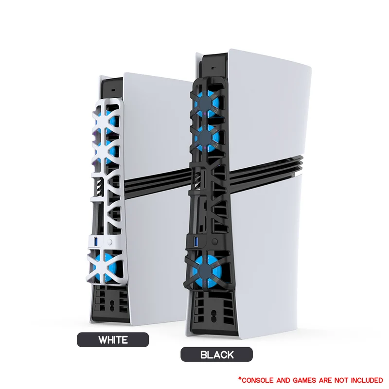 Dobe Cooling Fan for PS5 Pro TP5-35153 (Transparent Black, White)