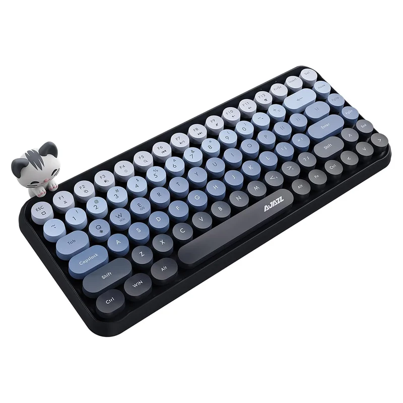 Ajazz 308I 84-Keys Bluetooth Wireless Membrane Keyboard (Mist Blue)