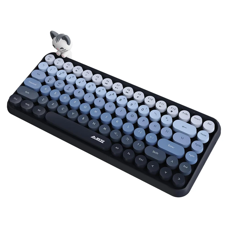 Ajazz 308I 84-Keys Bluetooth Wireless Membrane Keyboard (Mist Blue)