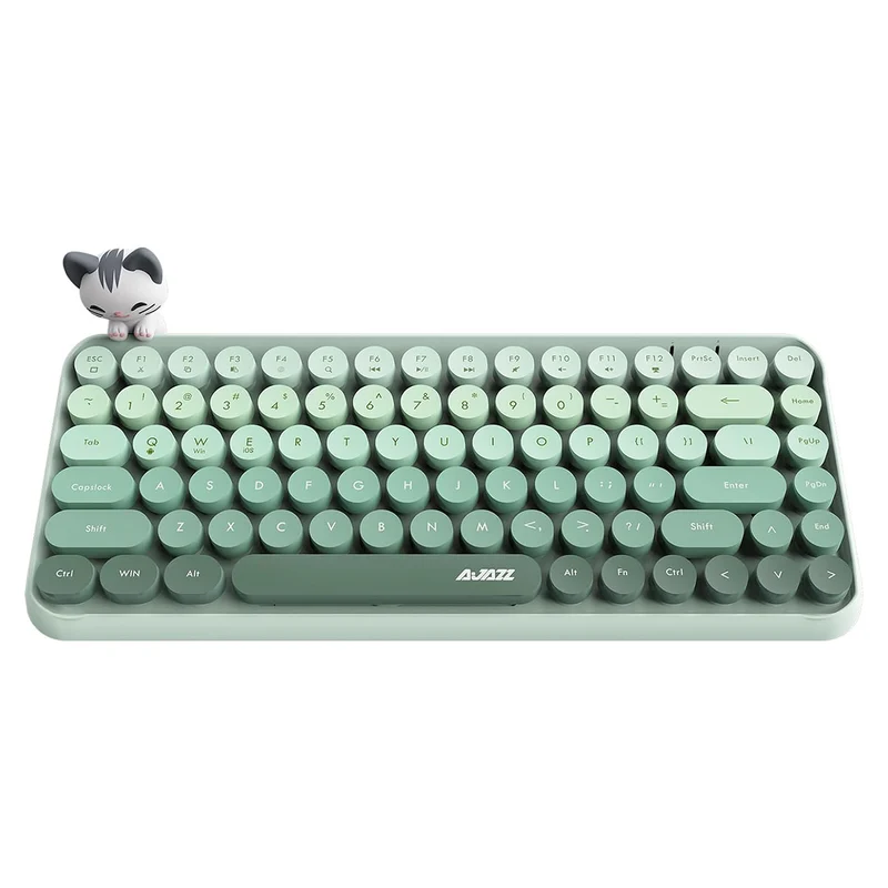 Ajazz 308I 84-Keys Bluetooth Wireless Membrane Keyboard (Milk Green)