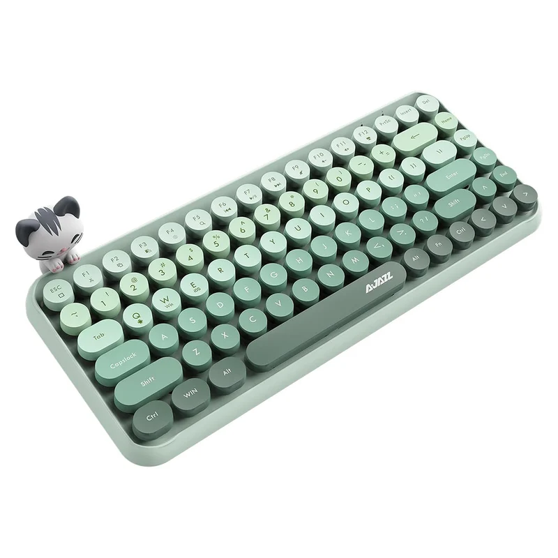 Ajazz 308I 84-Keys Bluetooth Wireless Membrane Keyboard (Milk Green)