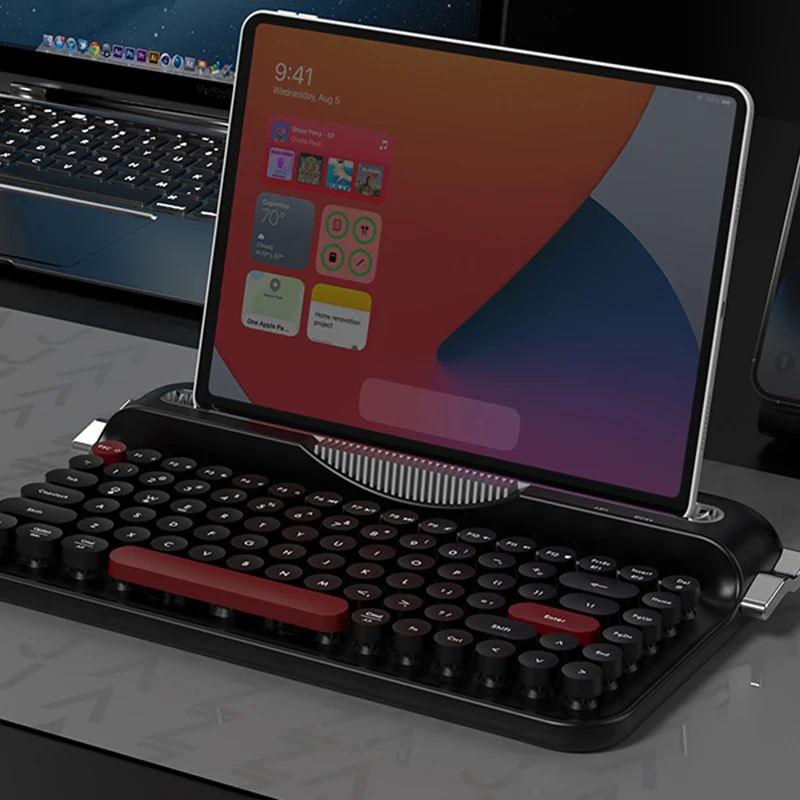 Ajazz AF84 Dual-Mode 84-Keys Membrane Keyboard (Black/Red)