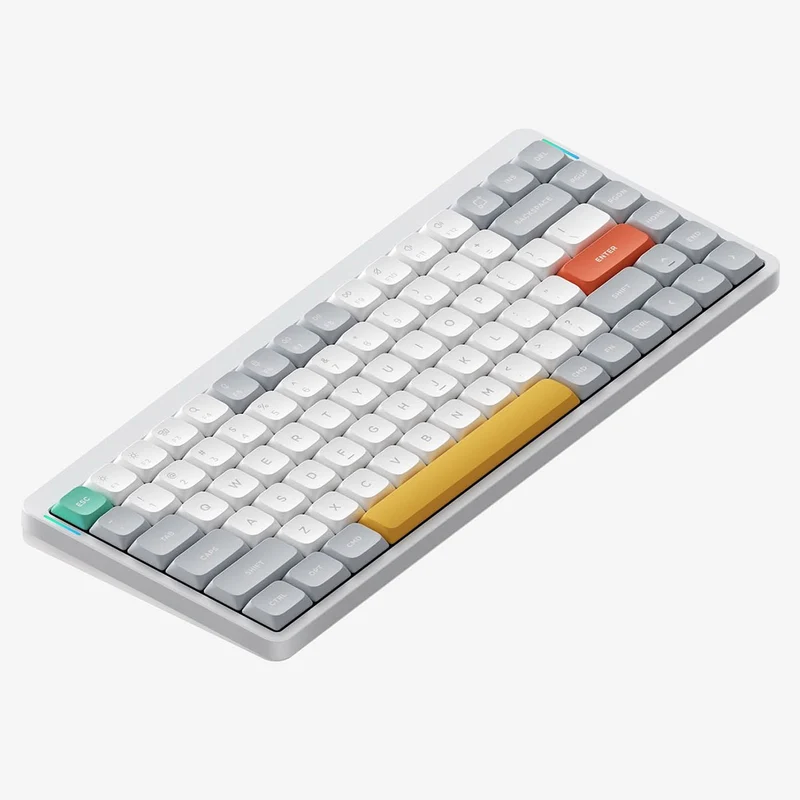 NuPhy Air75 V2 QMK/VIA RGB Hot-Swappable 84-Key Wireless Mechanical Keyboard (Ionic White) (Cowberry Switch)