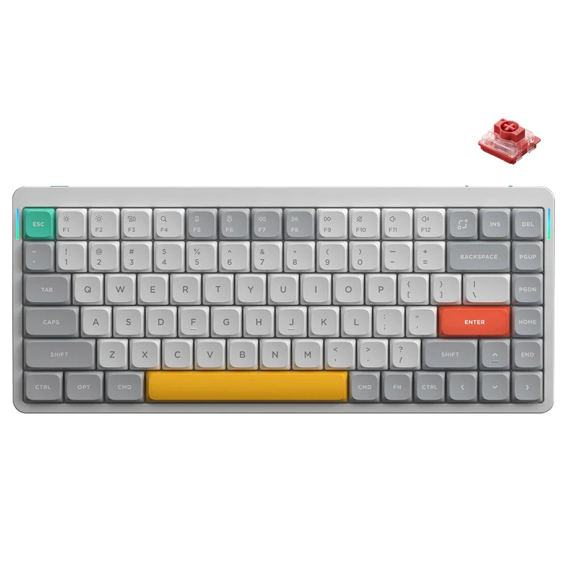 NuPhy Air75 V2 QMK/VIA RGB Hot-Swappable 84-Key Wireless Mechanical Keyboard (Ionic White) (Cowberry Switch)