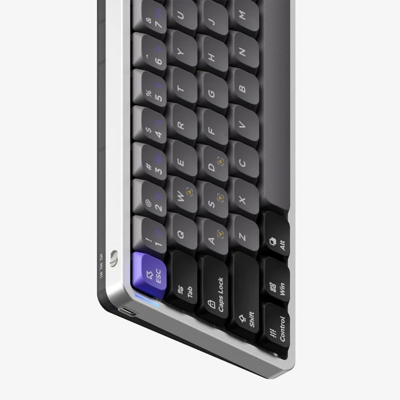 NuPhy Air60 HE RGB 61-Key Magnetic Switch Gaming Keyboard (Space Silver) (Low-Profile Magnetic Jade Switch)