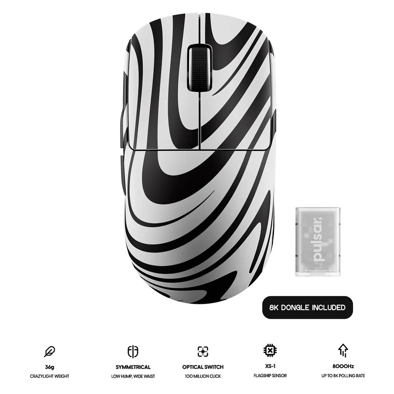 Pulsar X2 CrazyLight Boardzy Edition 8K Polling Rate eSports Gaming Mouse (PX2CL115)