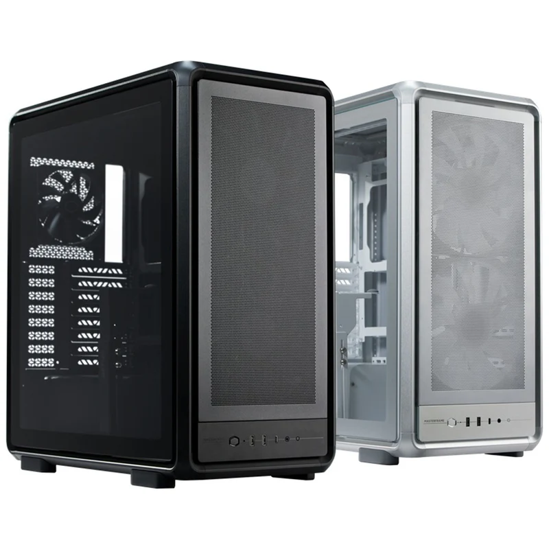 Cooler Master MasterFrame 500 Mesh Tempered Glass ATX Case (Black, Silver)
