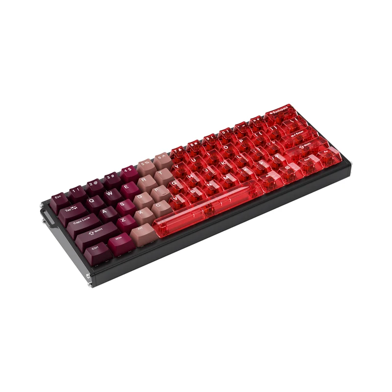 Ajazz ALUX60 RGB Wired 61-Keys Aluminum CNC Case Hot-Swappable Mechanical Keyboard (Transparent Red) (Soldier King Magnetic Switch)
