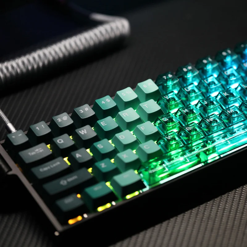 Ajazz ALUX60 RGB Wired 61-Keys Aluminum CNC Case Hot-Swappable Mechanical Keyboard (Transparent Red) (Soldier King Magnetic Switch)