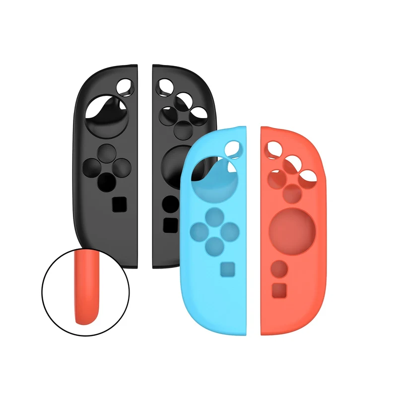 IINE Silicone Protective Case for Nintendo Switch 2 Joy-Con (Black, Orange/Blue) (L1088, L1089)