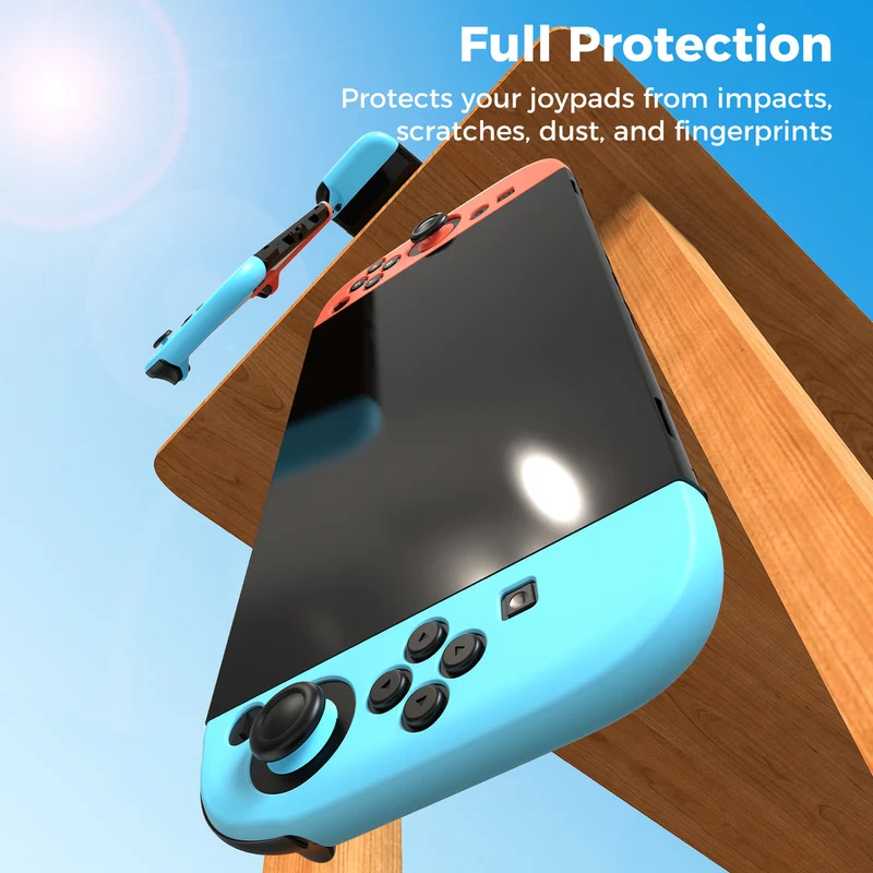 IINE Silicone Protective Case for Nintendo Switch 2 Joy-Con (Black, Orange/Blue) (L1088, L1089)