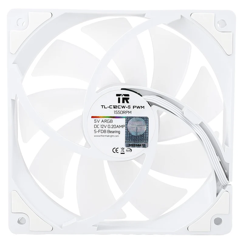 Thermalright TL-C12CW-S ARGB 120mm High Performance PWM Case Fan (White) (3-Pack)