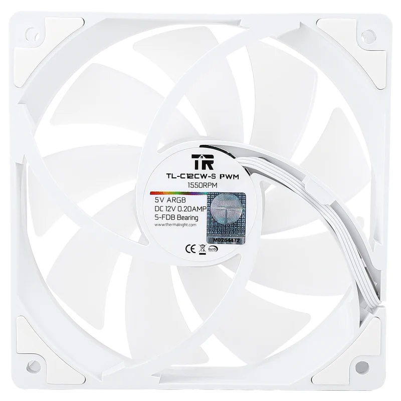 Thermalright TL-C12CW-S ARGB 120mm High Performance PWM Case Fan (White)