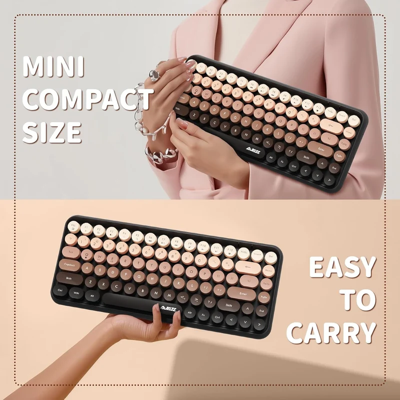 Ajazz 308I 84-Keys Bluetooth Wireless Membrane Keyboard (Bean Paste)