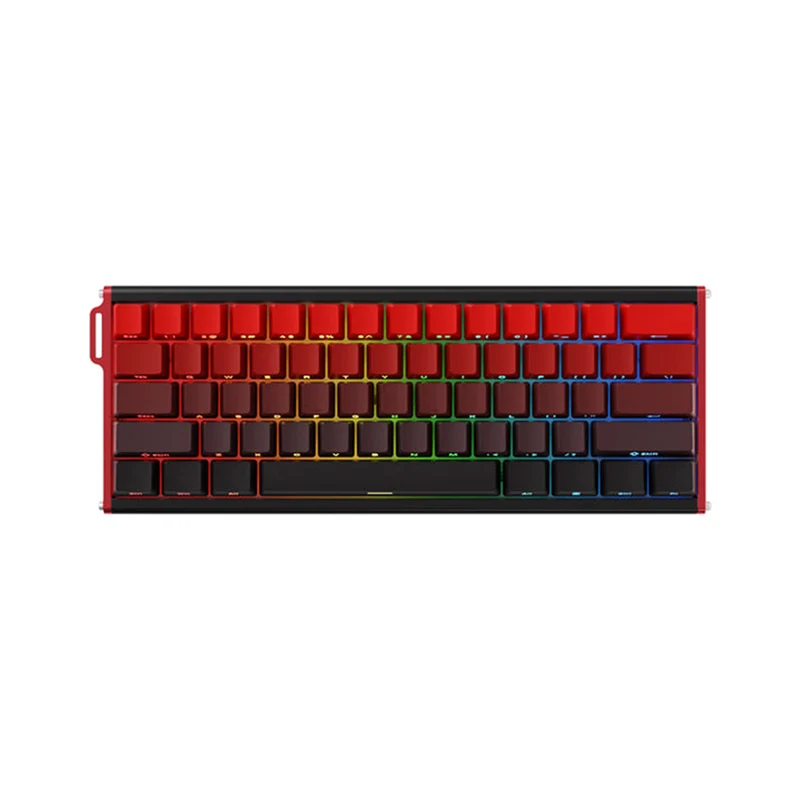 Ajazz ALUX60 RGB Wired 61-Keys Aluminum CNC Case Hot-Swappable Mechanical Keyboard (Gradient Side Engraving Lucky Strike) (Ketai Newcomer Magnetic Switch)
